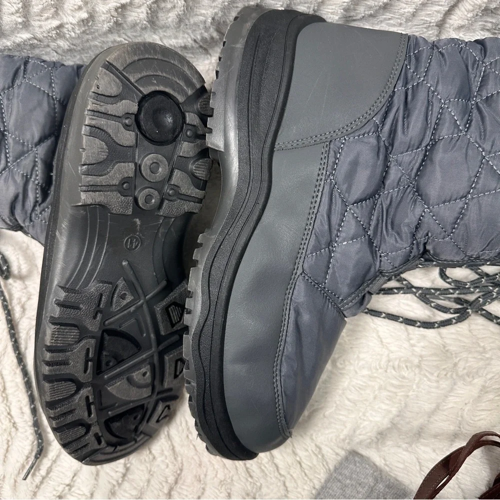 Dream Pairs Goose Womens Grey Faux Fur Winter Boots Size 9  EUC!